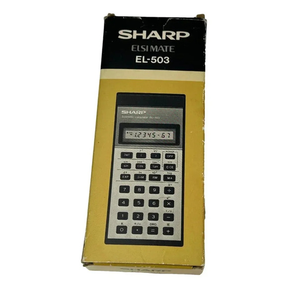 Sharp EL-5O3 Scientific Calculator Vintage circa 1979 Working Manual  with Box - Picture 11 of 12